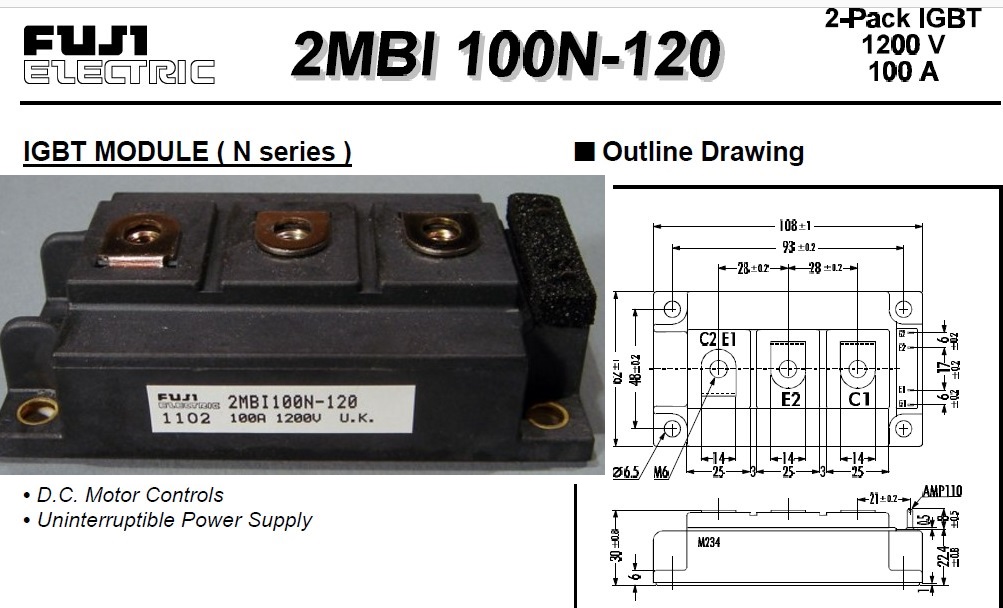 Fuji 2MBI100N-120 модуль igbt Минск