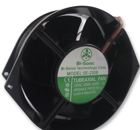 BISONIC 5E-230B-W Axial Fan, High Air Flow, Wire Leaded, Ball, AC 5E Series, 230 VAC, 150 mm, 55 mm, 240 cu.ft/min