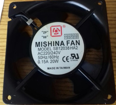 Sb12038ha2 mishina вентилятор ac220 240 0.15a 20w