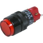 D16LMR1-1abKR, Кнопка без фиксации (5A 250VAC), LED подсветка 24VDC